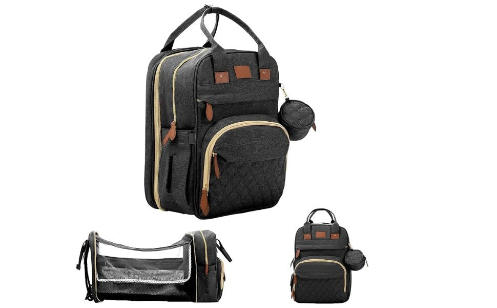 Unisex Multifunctional Baby Diaper Bag, Backpack with USB Port